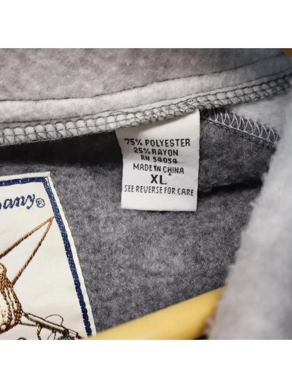 Bugle Boy XL Fleece 1/2 Zip Jacket Pockets vtg 90